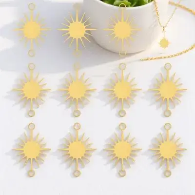50 قطعة قلادة على شكل الشمس موصلات سبيكة Diy بها بنفسك صنع المجوهرات السحر للقلائد والأساور والأقراط لوازم الحرفية الشمس #6