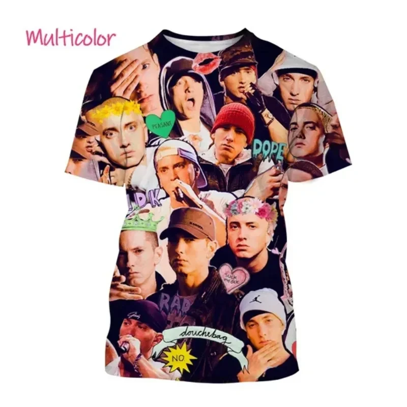 Best Rapper Eminem T-shirt 3D Print Men/Women Popular Short Sleeve T shirts Fashion Hip-hop Trend Streetwear Unisex Clothing