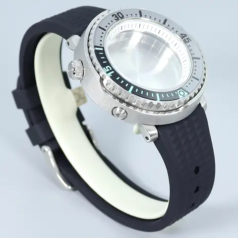 NH36 43mm klockboetter med kapitelring safirglas för Seiko NH35 NH36 NH34 NH38 urverk Tuna Canned Mod C3 lysande bezel 10 best sales Seiko Tuna klockboett - №9