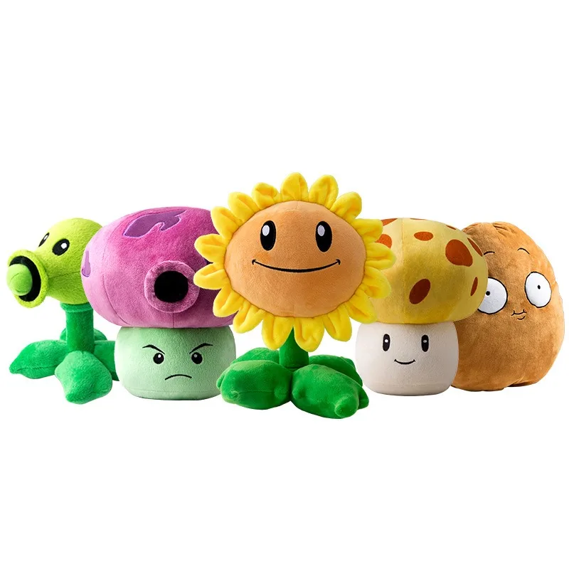 

Plants Vs. Zombies Cute Plush Toys Peashooter Squash Sunflower Stuffed Soft Pillow Cartoon Game Figure Cushion Lovely Kids Gift