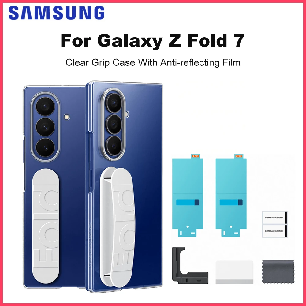 

Оригинальный прозрачный чехол для телефона Samsung Galaxy Z Fold7, прозрачный чехол для Galaxy Z Fold 7, с антибликовой пленкой EF-MF966