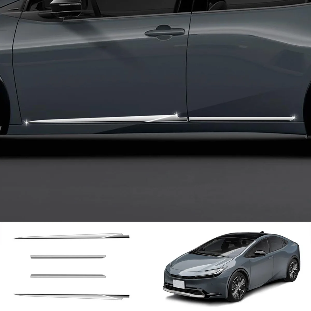 

For Toyota PRIUS 60 2023+ Car Body Decorative Strip Modification Decorative Strip Car Body Bright Strip Decorative Sticker