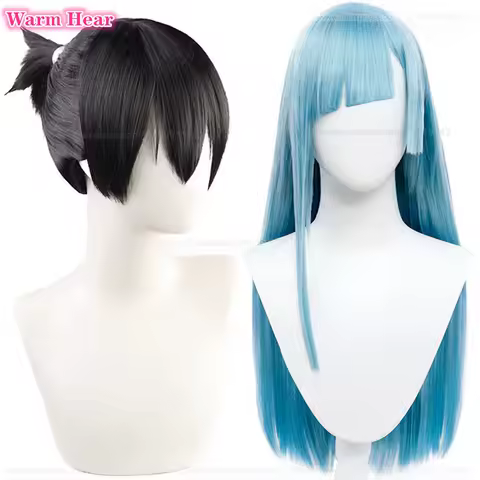 High Quality Anime Synthetic Cos Miwa Kasumi Ultimate Machamaru Cosplay Anime Unisex Wigs Heat Resistant Fribe Wigs + A Wig Cap