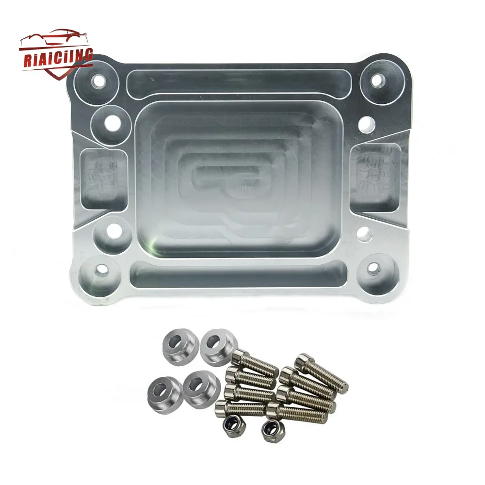 Silver Aluminum Motor Billet Shifter Base Plate, for Civic etc., Compatible with K-Series Engines (EG, EK, etc.)