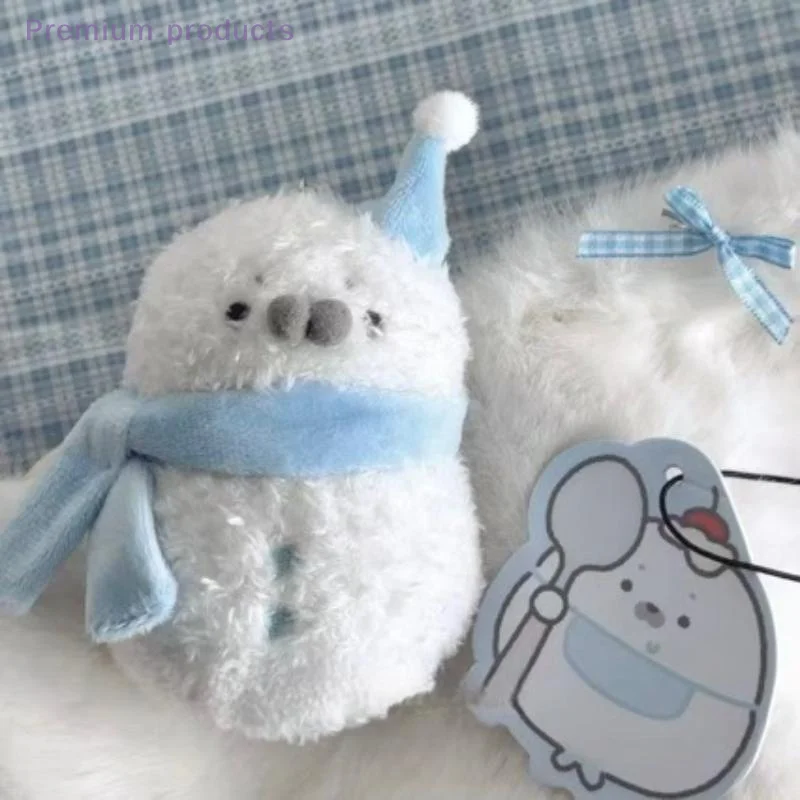 LLavero de sello oceánico de simulación, decoración para mochila, sello de dibujos animados encantador, muñeco de nieve, colgante de felpa, regalo de cumpleaños y Navidad