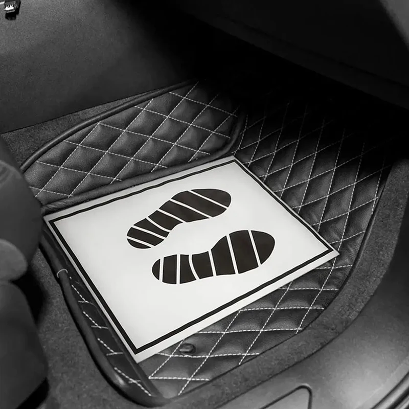 New 10/25Pcs Disposable Paper Foot Mats Portable Vehicle Foot Pads Folding Floor Mats Car Foot Pad Car Interior Accessories