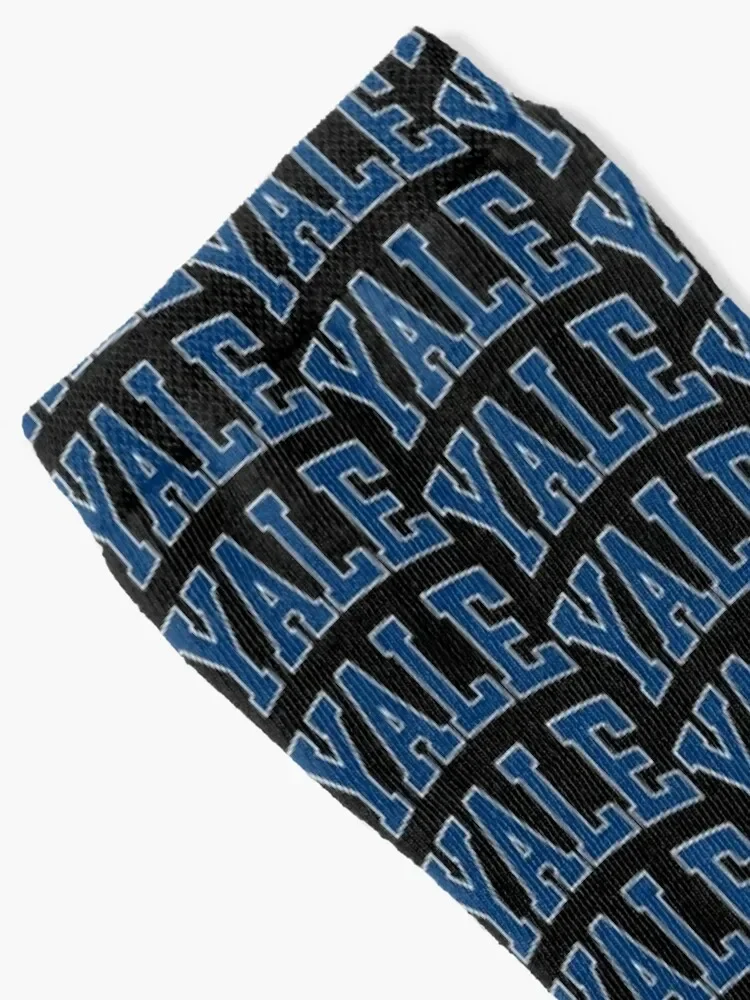 yale - college font curved Socks crazy loose Men's Socks Luxury Women's