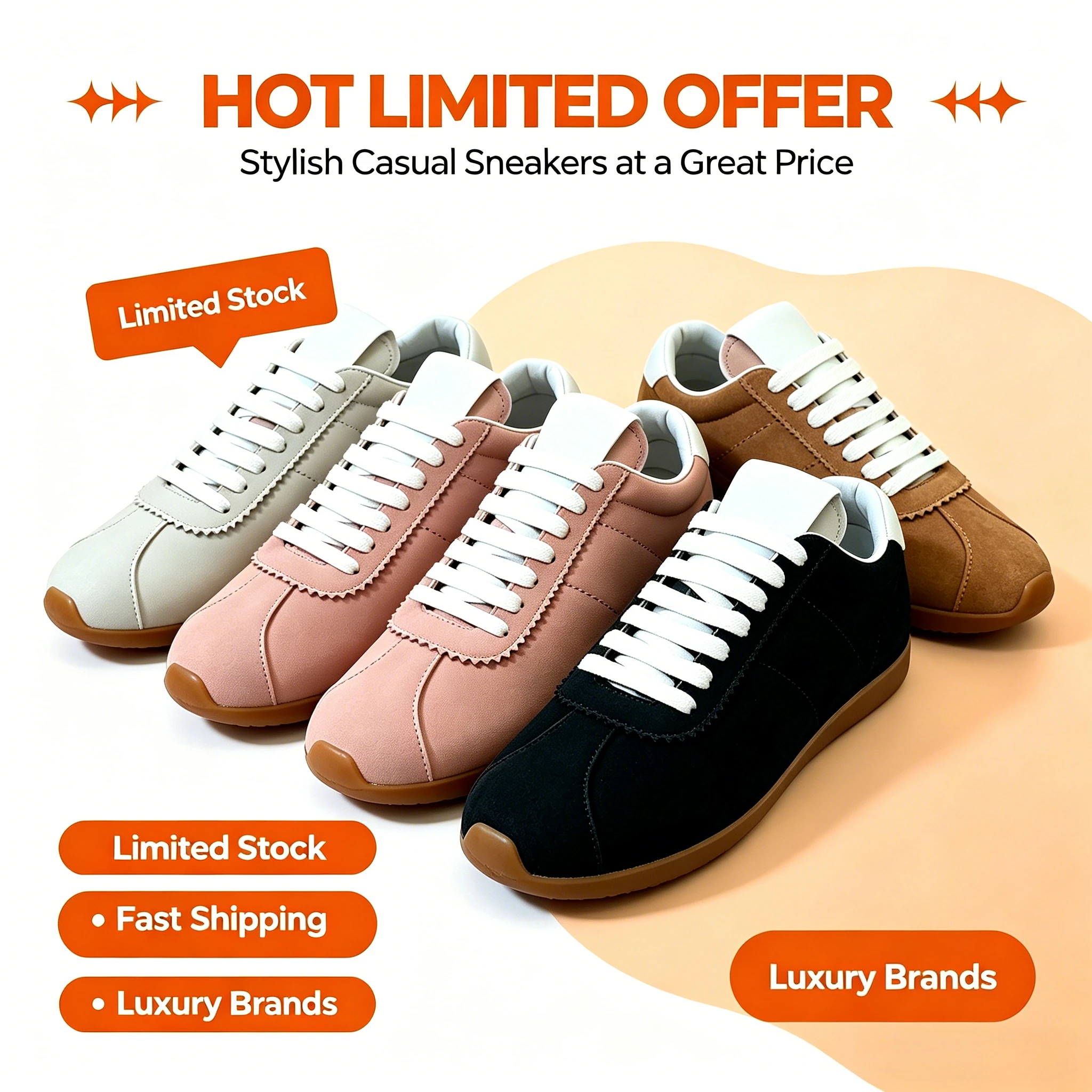 Luxury Women's Sneakers, Outdoor Casual Running Shoes, Breathable and Comfortable, Made of Calfskin, Perfect Summer Gift view 6
