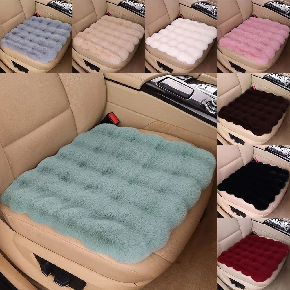 New Warm Plush Car Seat Cushion Winter Thickening Car Seat Cover Ultra-Soft Anti-slip Vehicle Seat Cover For All Car Models