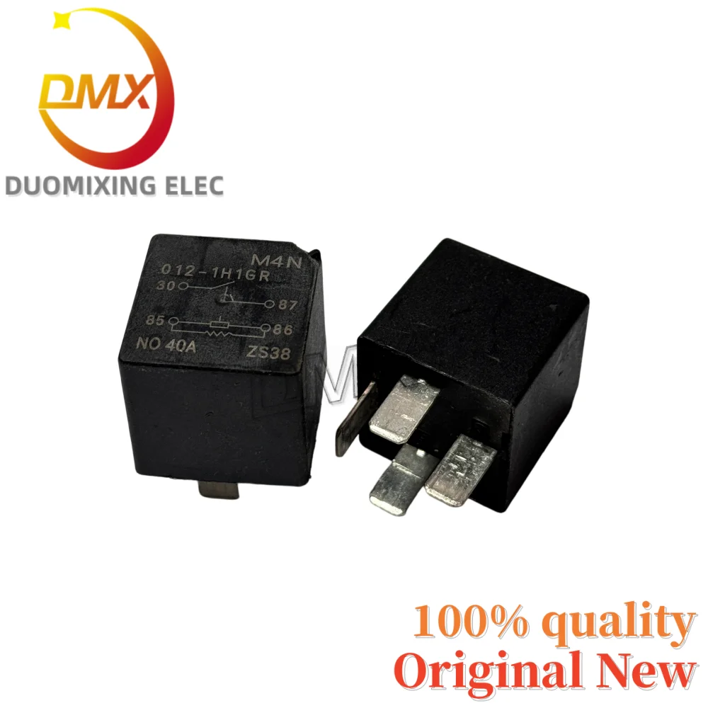 5PCS/LOT 100% New M4N 012-1H1GR 12V 40A 4-Pin Automotive Relay with Resistor
