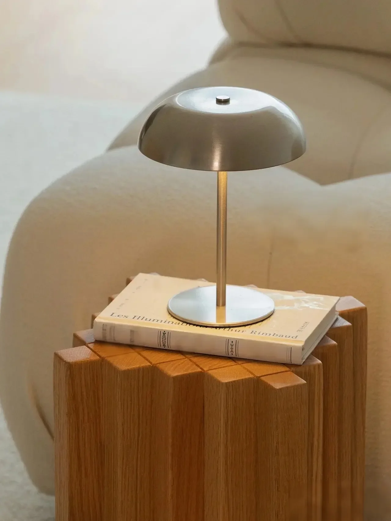 Mushroom-shaped USB charging table lamp for use by the bed – a creative camping night light.Coconut Tree Atmosphere Light
