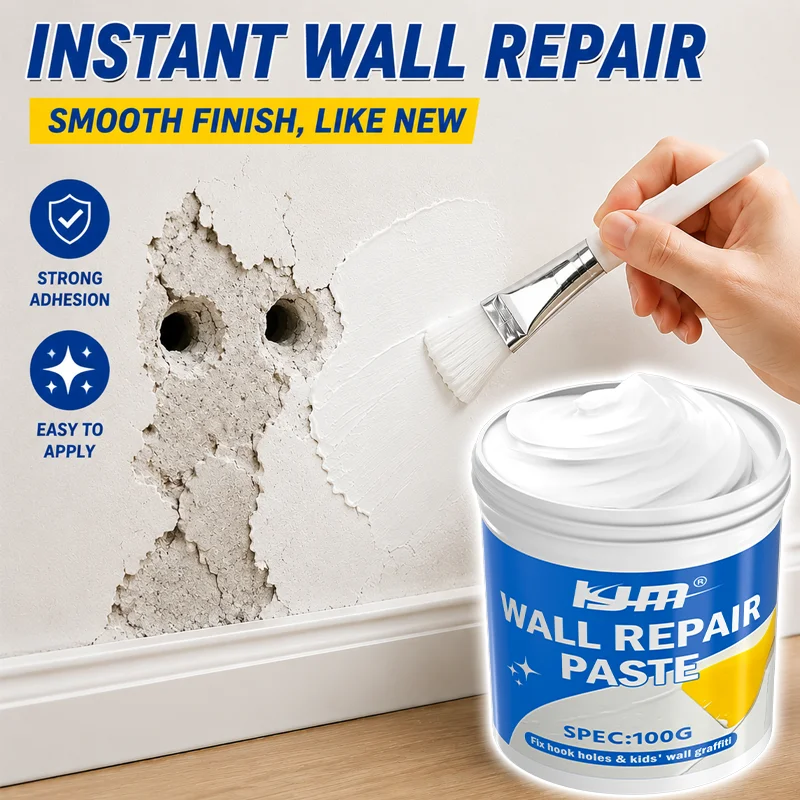KJM Wall Repair Paste Drywall Crack Hole Filler Quick-Drying Mending Agent Mold Resistant Plaster Putty For Home Wall Renovation