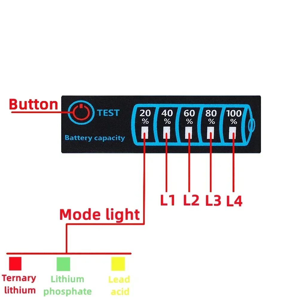 2S-8S 18650 Li-Ion Lipo Litio 5-30V Acido Indicatore del livello della batteria Tester Display LCD Misuratore di capacità del modulo