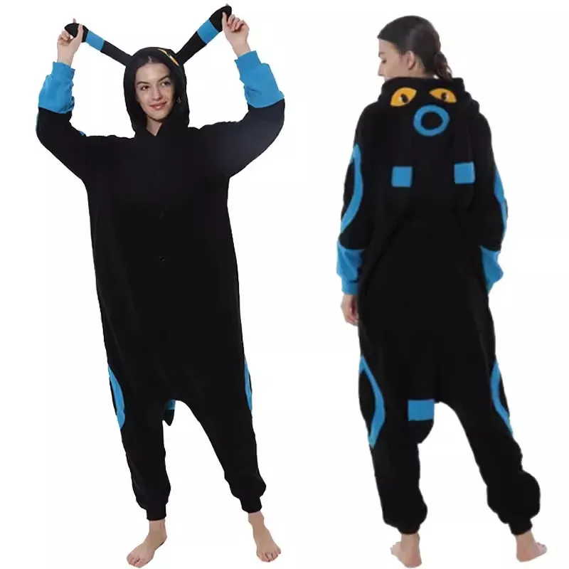 Gengar Kigurumi Onesie Snorlax Eevee Squirtle Pijama Cosplay disfraz Halloween adulto Anime Umbreon pijamas regalo