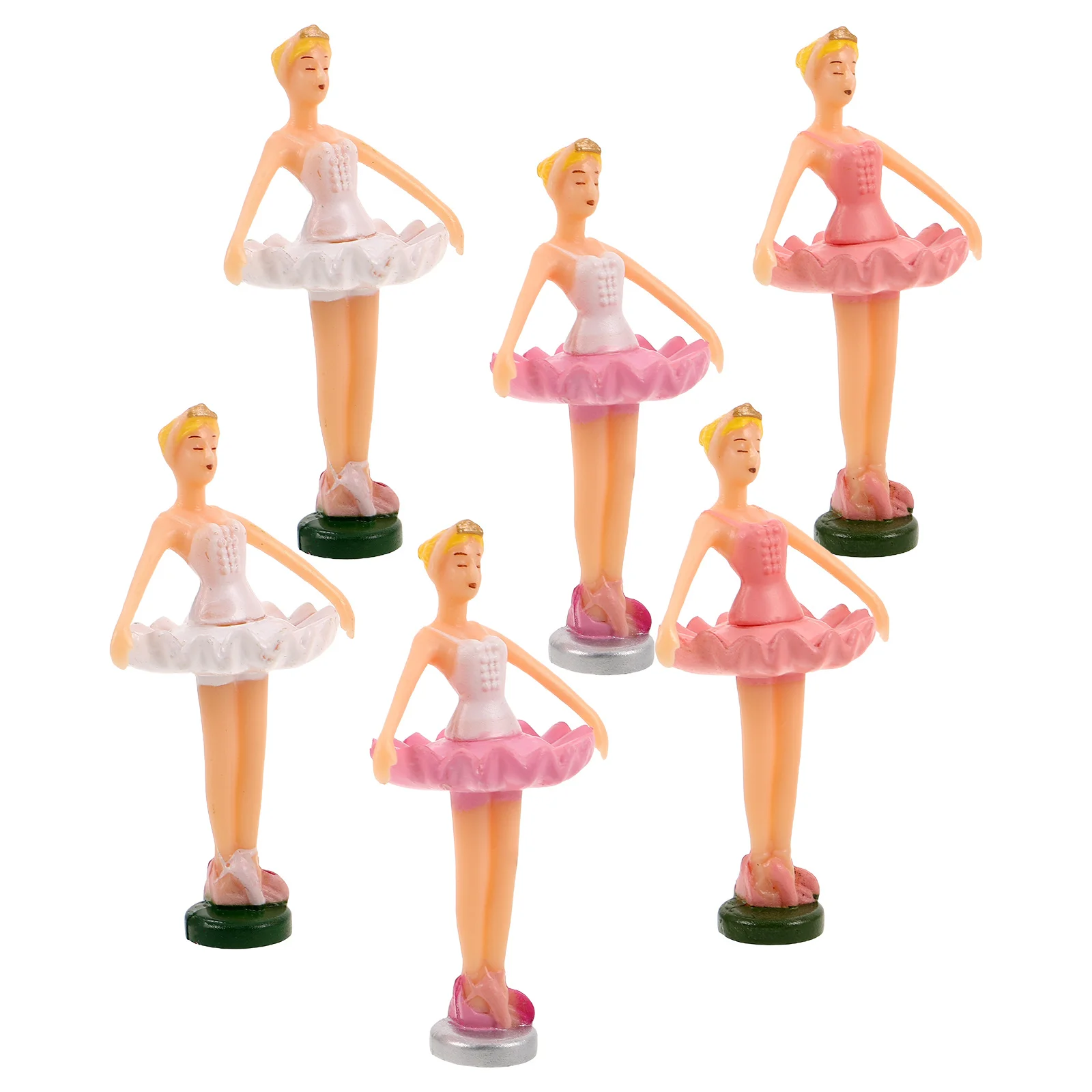 6Pcs Music Box Ballerina Statues Elegant Ballet Dancer Sculpture for Home Decor Party Centerpieces Cake Topper