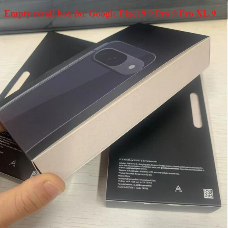 

Empty retail box for Google Pixel 9 9 Pro 9 Pro XL fold Mobile Phone New Packing Box Black/White