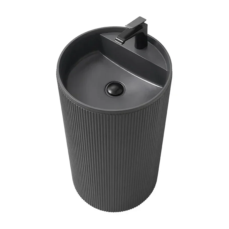 

Toilet column type washbasin integrated vertical floor type gray industrial air column basin wash basin wash basin
