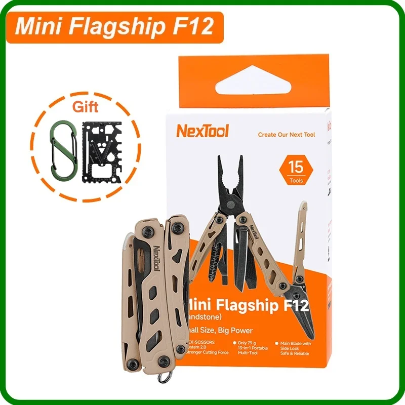 NexTool 13 In 1 Mini Flagship F12 Multi Functional Tool Folding EDC Multitool Screwdriver Pliers File Ruler Outdoor Hand Tools
