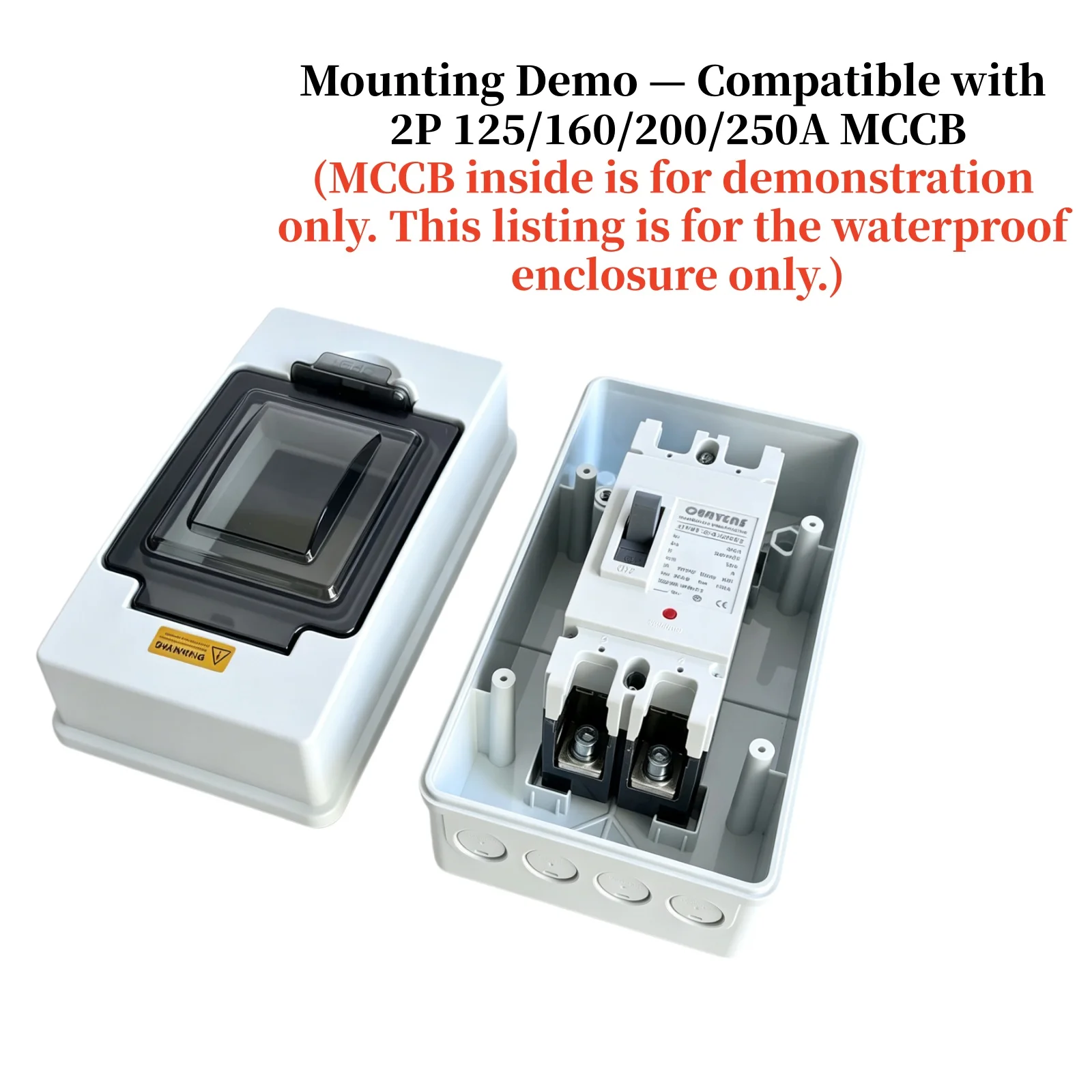 IP65 DC MCCB-Schutzschalter 125A 200A 250A Outdoor-Gehäuse Wasserdichtes Schutzgehäuse Verteilungsbox für 125A/200A/250A Schutzschalter – Detail 2
