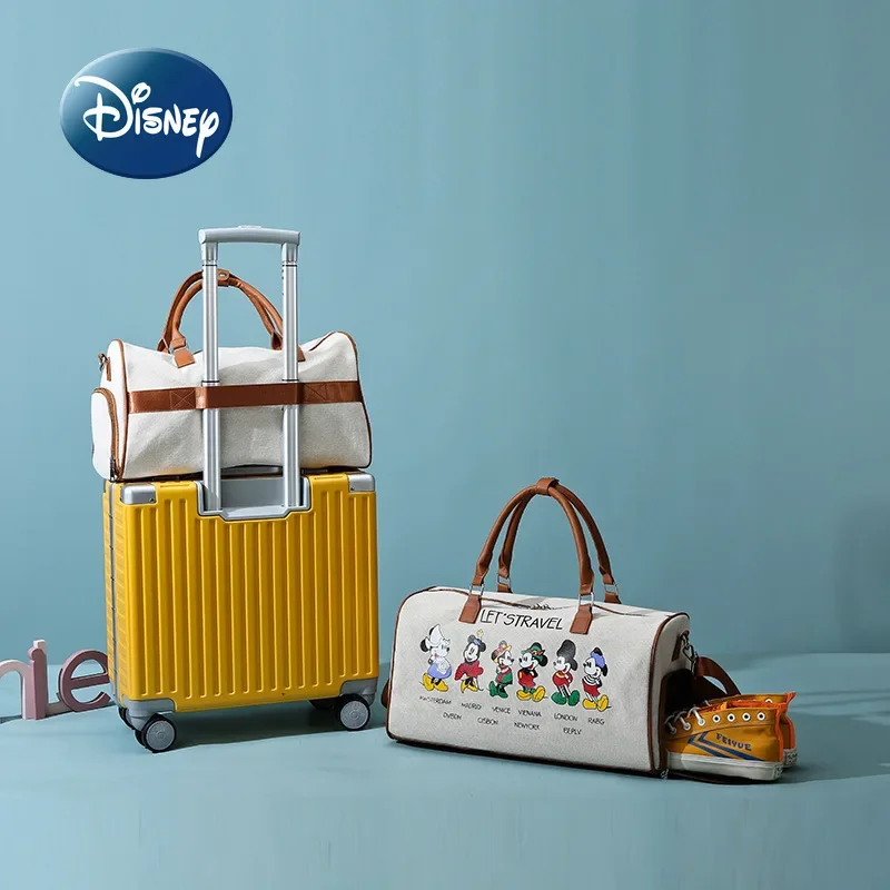 Disney Mickey New Travel Tote Bag Luxury Brand Fashion Travel Bag Cartoon Travel Storage Bag Large Capacity Multi Function