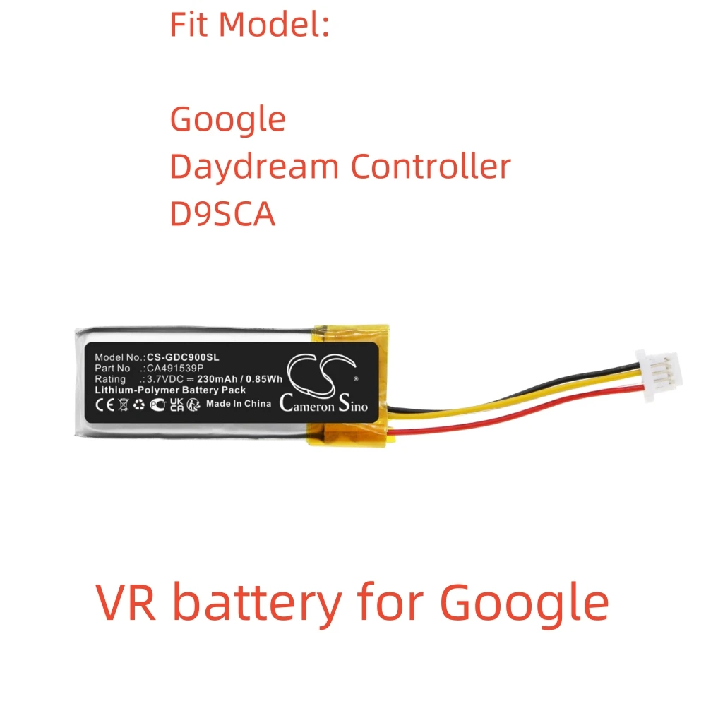 Li-Polymer VR battery for Google.3.7V,230mAh,Daydream Controller D9SCA CA491539P