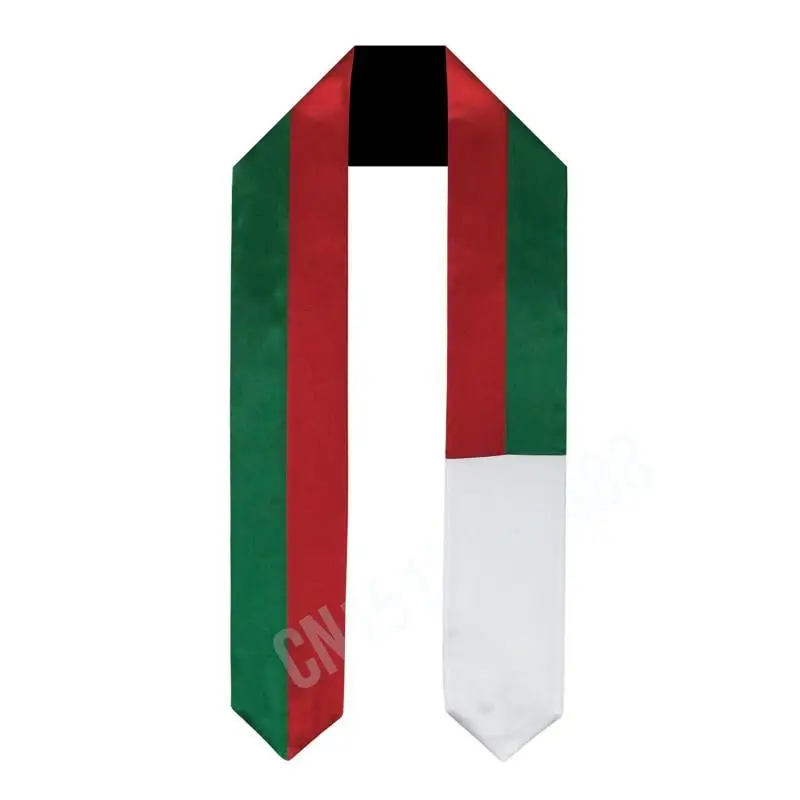 

Шарф с флагом Мадагаскара, топ с принтом, выпускной пояс, палантин, аксессуар для международной учебы за рубежом для взрослых, унисекс, вечерние аксессуары