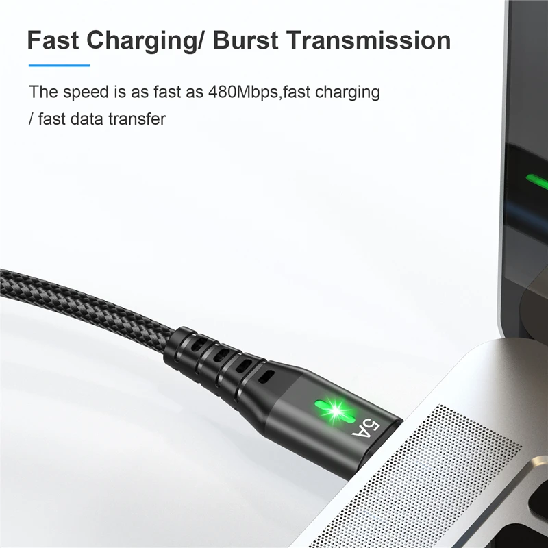 lovebay 5A Micro USB Cable 3m/2m Nylon Rope Fast Charging Wire for Samsung Xiaomi Huawei Android Phone Data Transmission Cable