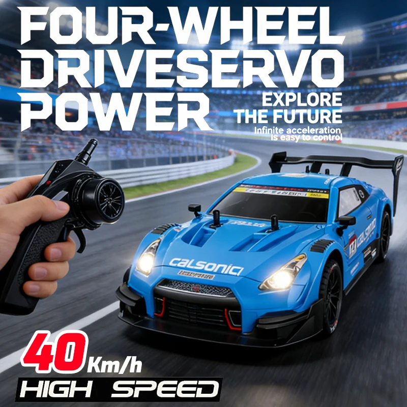 

Радиоуправляемая дрифт-машина в масштабе 1:14, 4WD, с моделью GTR, быстрая гоночная игрушка для детей и взрослых, для дрифта в помещении и на улице