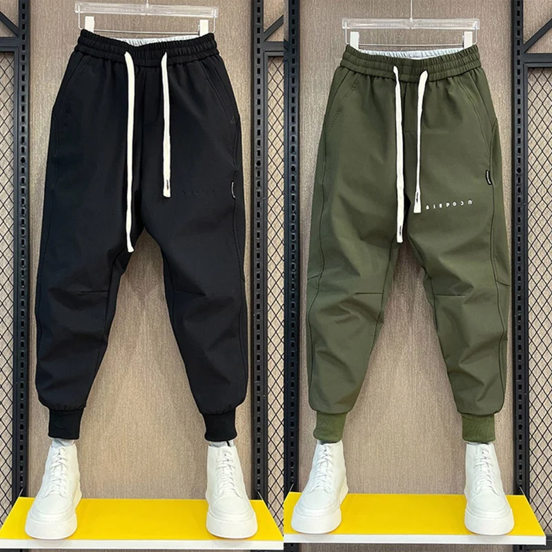 

Korean Sle Thin Sports Small Foot Pants Men's Youth Versatile Cuffed Casual Nine Point Loose Elastic Waist Harlan Pants