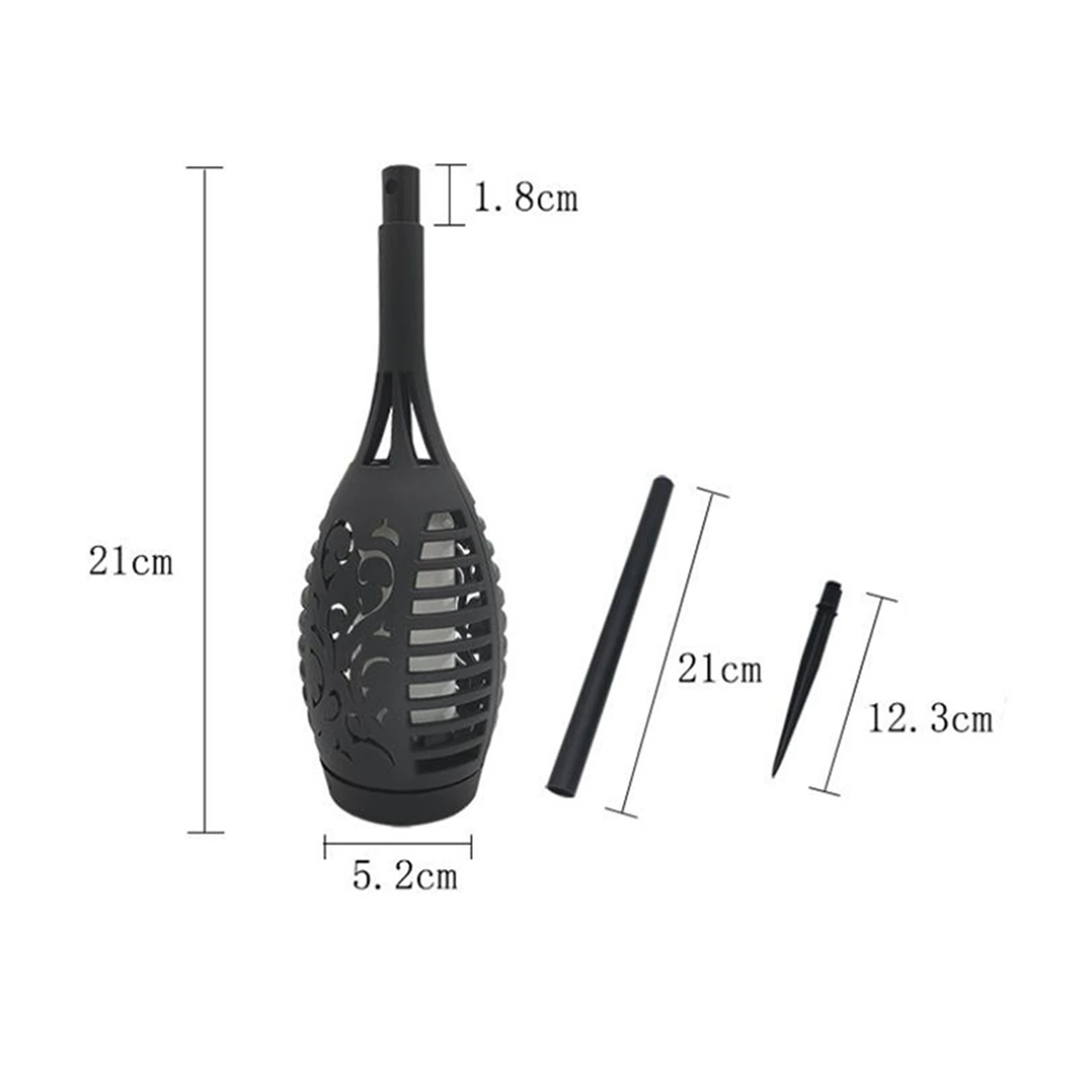 

ABYO 4 Pcs LED Solar Flame Light Lamp Flickering Waterproof Garden Decoration Landscape Lawn Lamp Path Lighting Torch Outdoor
