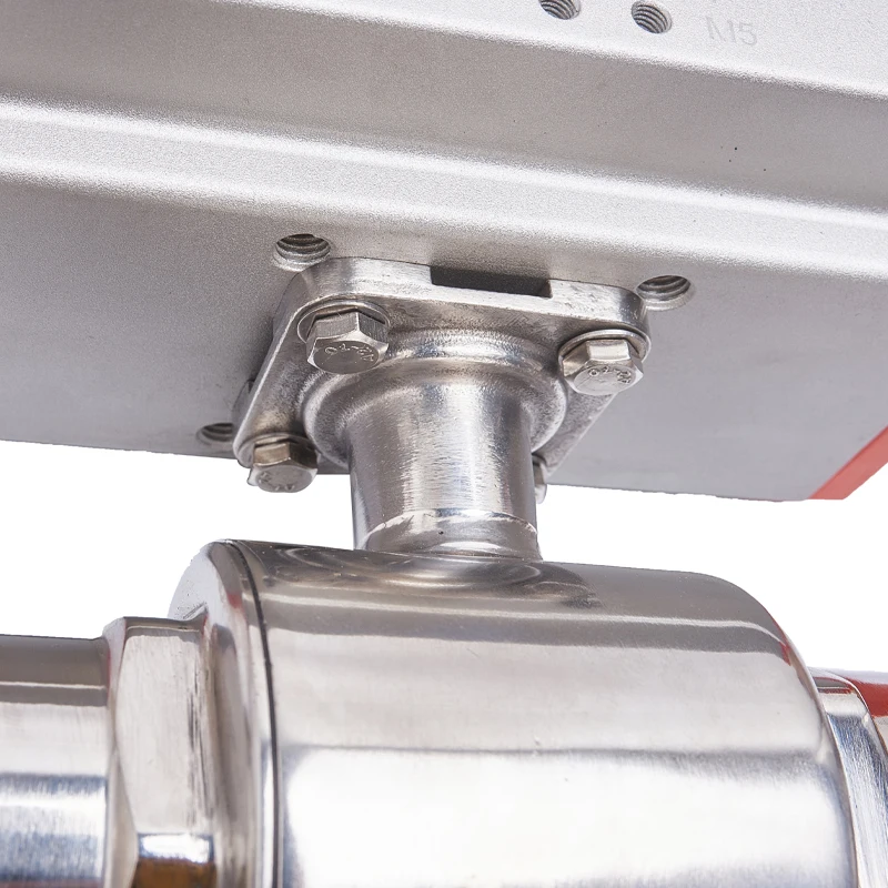 19/25/32/38/51mm 304Stainless Steel Sanitary Ball Valve Clamp Ferrule Type Quick Install Ball Valves With Double Acting Cylinder