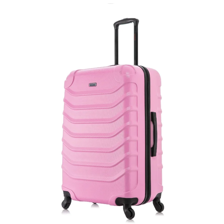 

Endurance 28" Hardside Lightweight Luggage with Spinner Wheels Handle and Trolley Pink