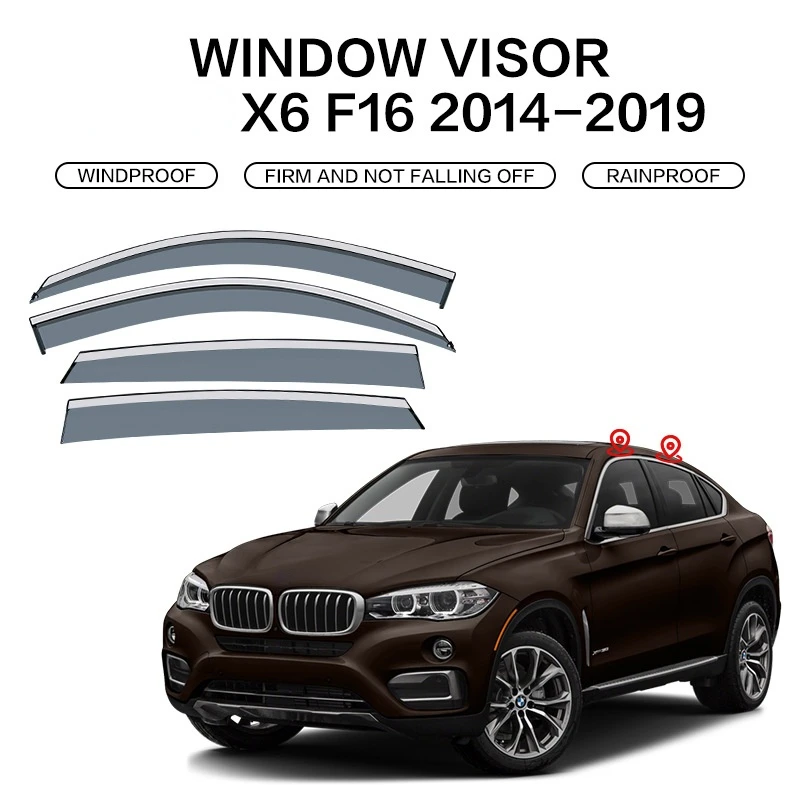  X6 MK3-G06 2020+ ウィンドウバイザー BMW X6 E71 F16 G06 ウィンドウバイザー 4個セット
