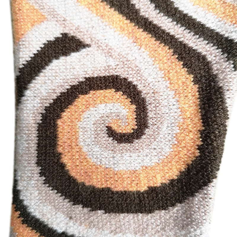 جديد أزياء الفتيات INS اليدوية المرأة المطرزة الدافئة محبوك دوامة الجاكار الصوفية الشتاء أصابع قفازات #6