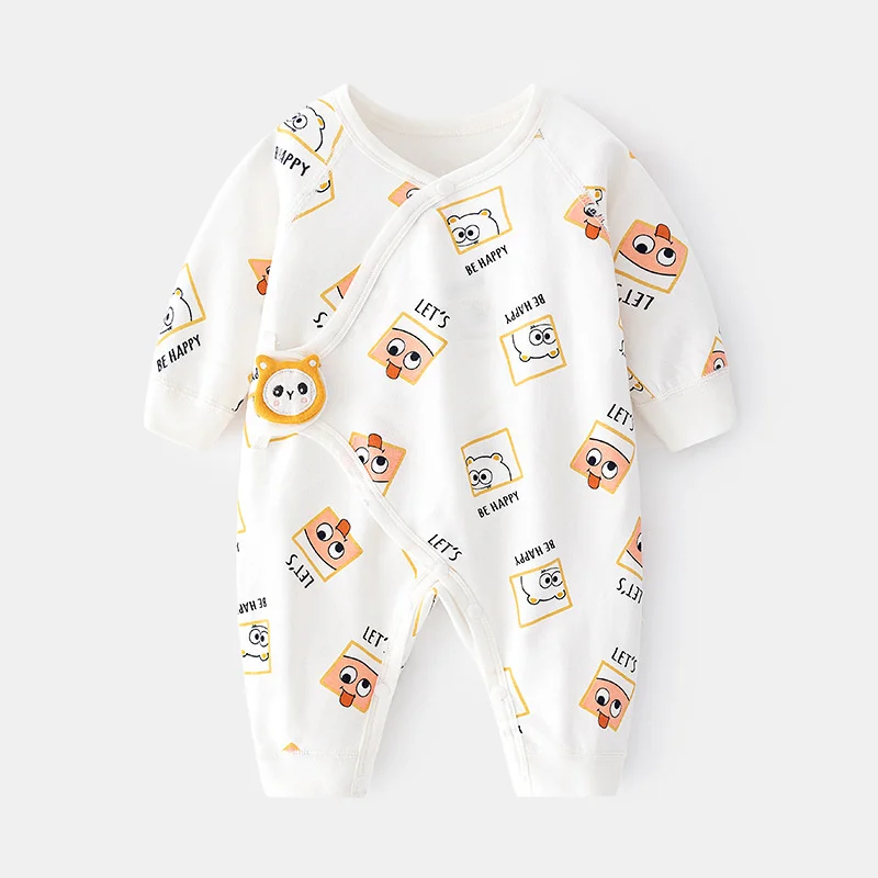 Lawadka Spring Autumn Baby Girls Boys Romper Print Cartoon Cotton Baby Clothes New Born Fashion Infant Jumpsuit Costume 0-6M New