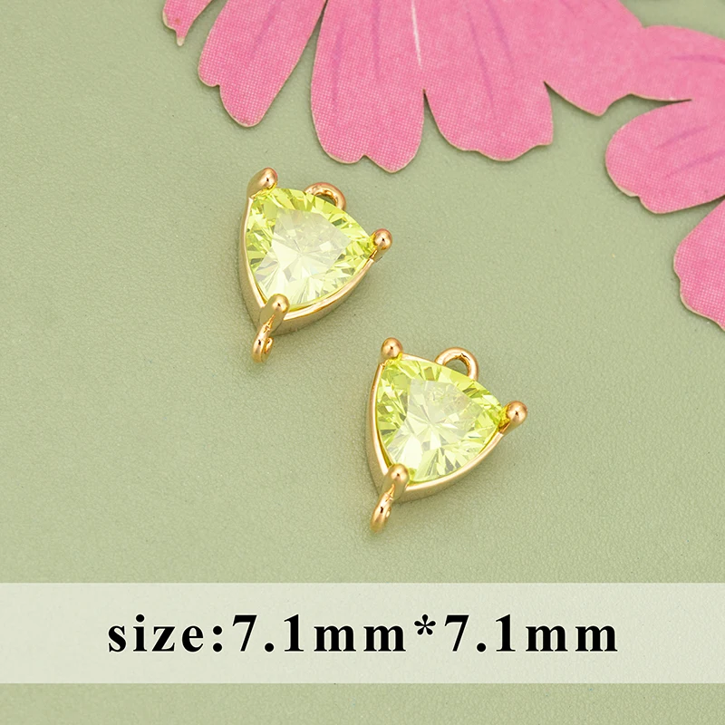 assoonas MF57, Schmuckzubehör, 18k vergoldet, Kupfer, nickelfrei, Zirkon, handgefertigt, Anhänger, DIY-Anhänger, Schmuckherstellung, 6 Stück/Lot – Detail 15