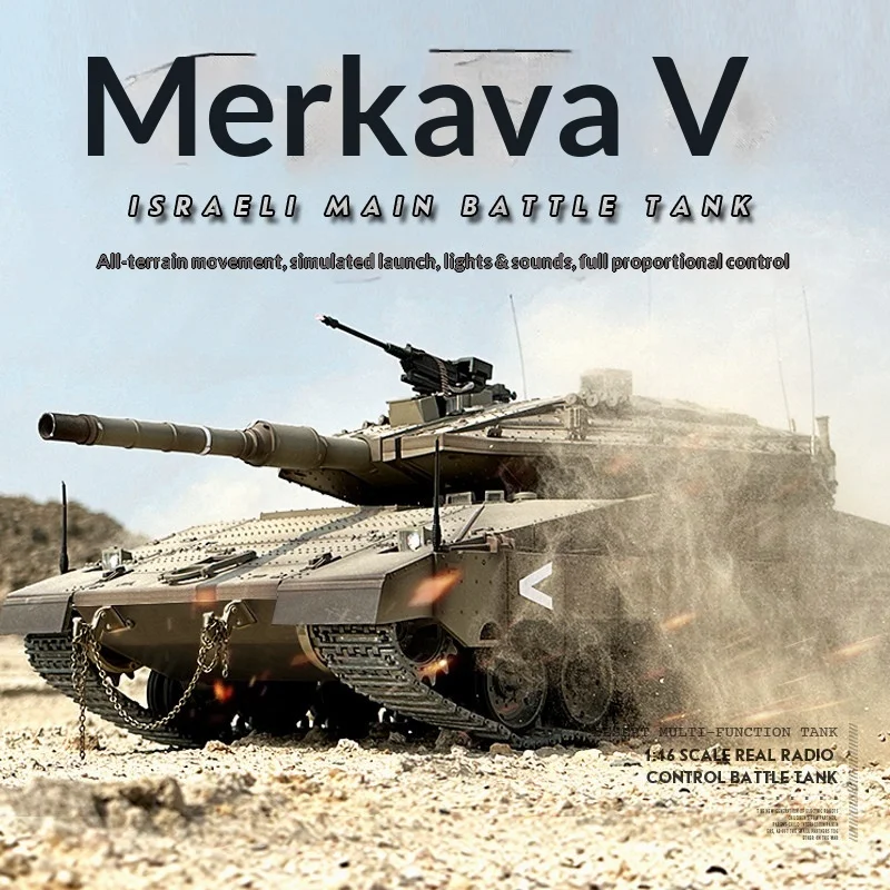 

Радиоуправляемый танк Henglong 3958 1/16 Israel Merkava MK IV с металлическими гусеницами, стрельбой BB-шариками, дымом и звуком, военная модель для взрослых