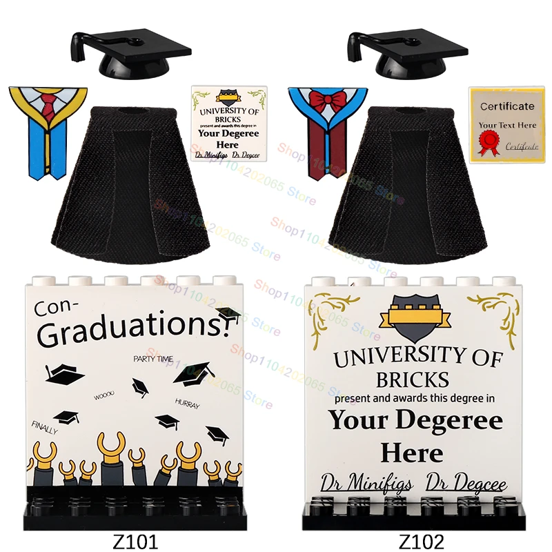 

Male Female graduates Compatible Action Figures Building Blocks Models Kids for Toys Birthday Gifts Z101+Z102