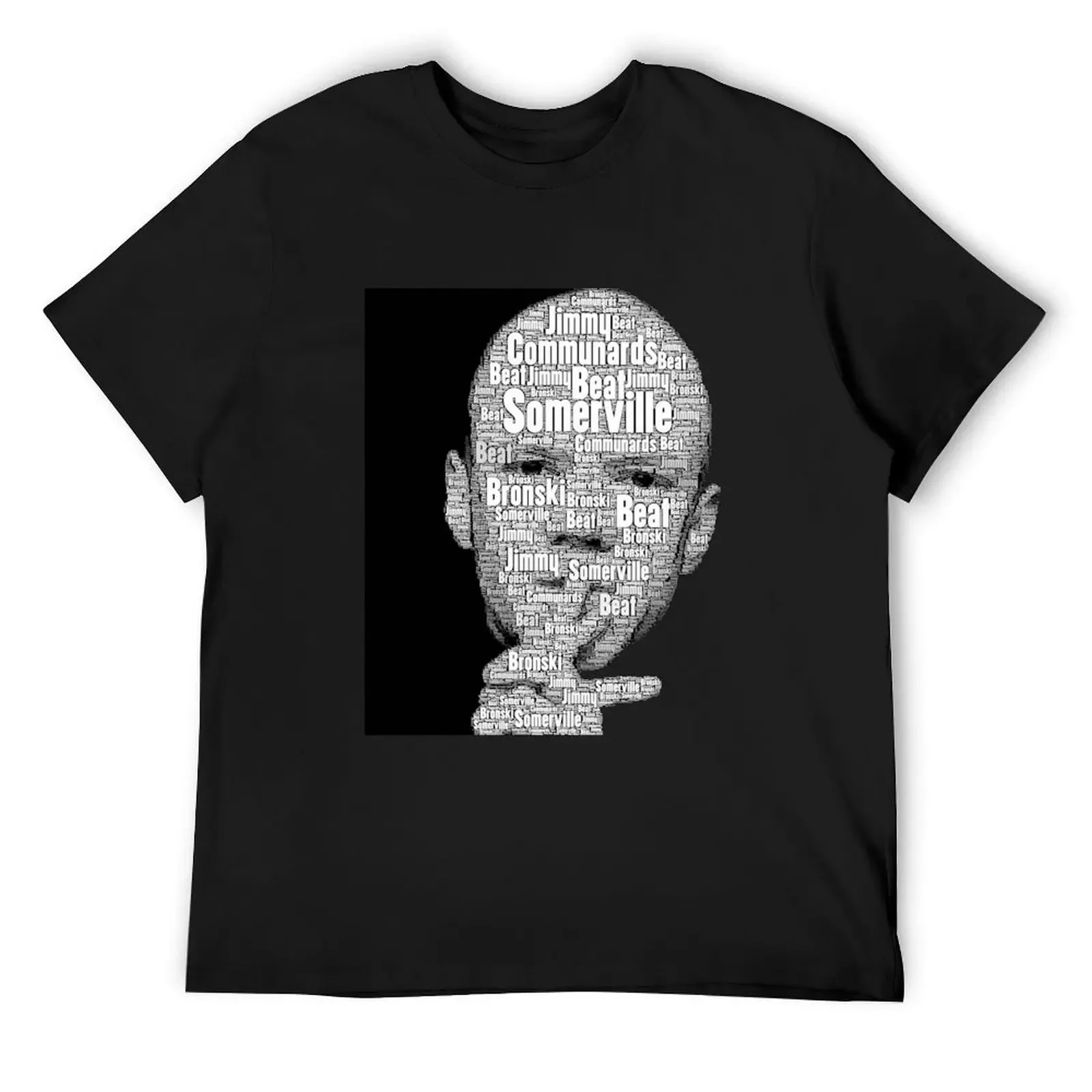 Bronski Beat Typeface in black and white T-Shirt Aesthetic clothing cheap stuff mens t shirt