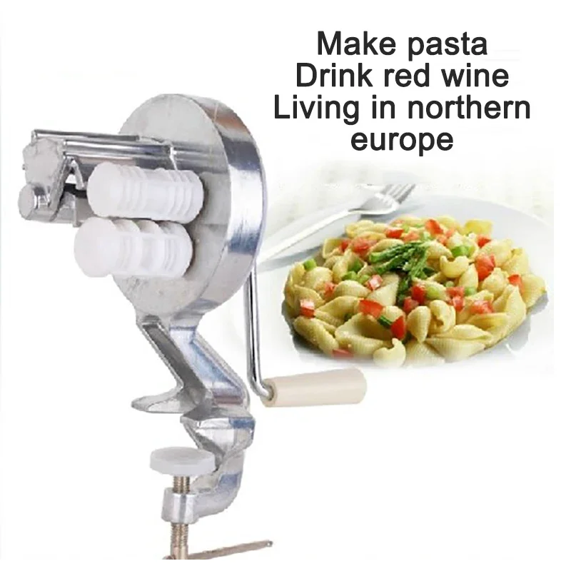 Manual Fettuccine Noodle Press Home Kitchen Pasta Cooking Assistant Manual Noodle Machine New Silver Aluminum Alloy