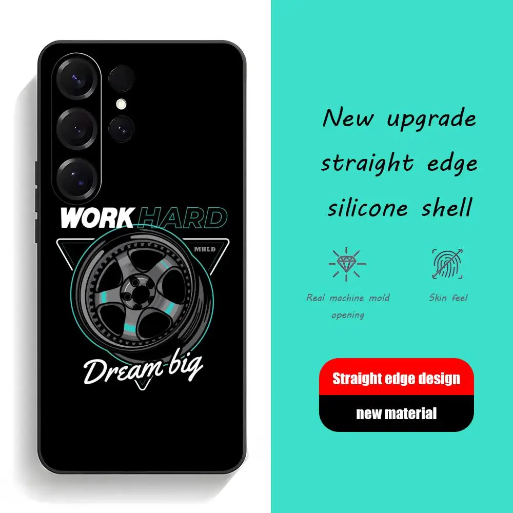 Work wheel hub Brand Cool Phone Case For Samsung Galaxy S26 S25 S24 S23 S22 S21 Plus Ultra Fold A Soft Black