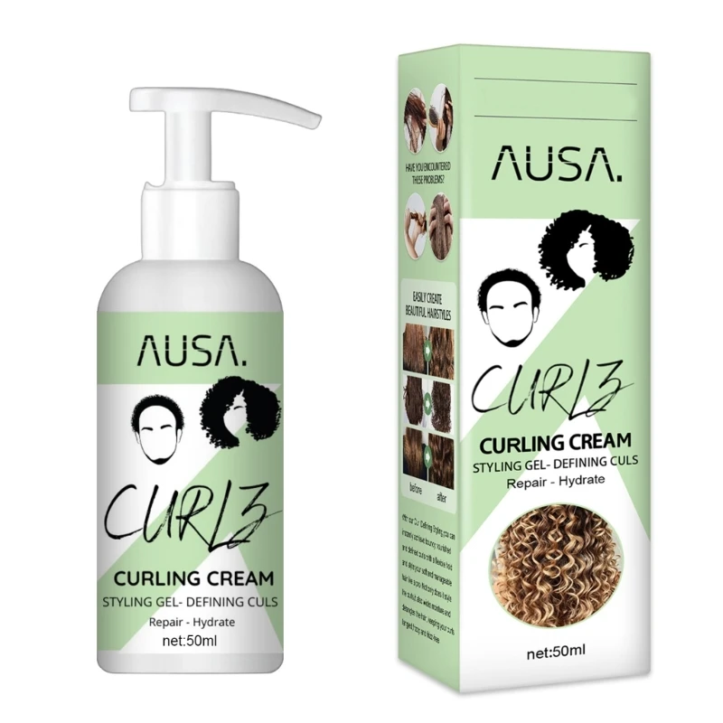

Light Defining Cream Fast Hair Volumizing Cream Fast Drying Hair Styling Gel for Men and Women