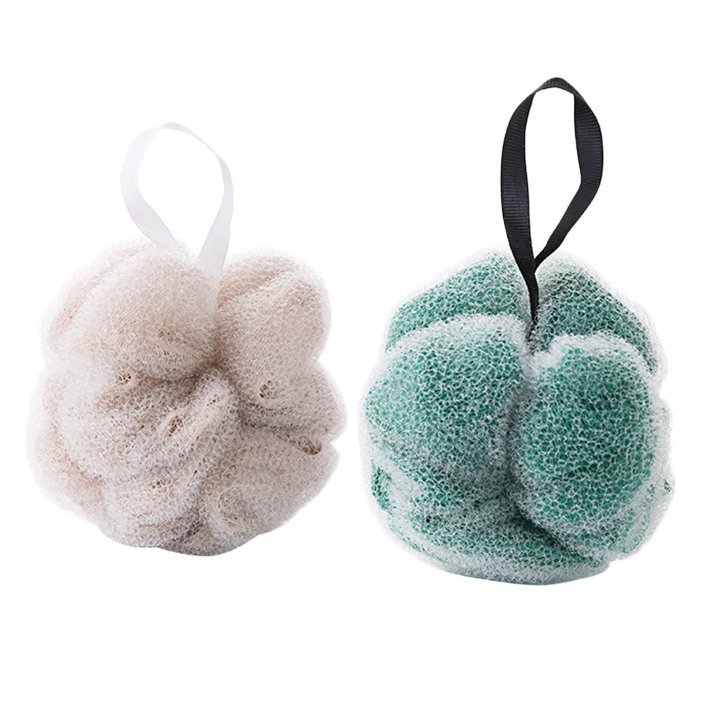 

2Pcs Mesh Bath Ball for Women Men Soft Comfortable Shower Scrubbing Exfoliate Cleanse Relaxing Bath Experience Khaki and Green