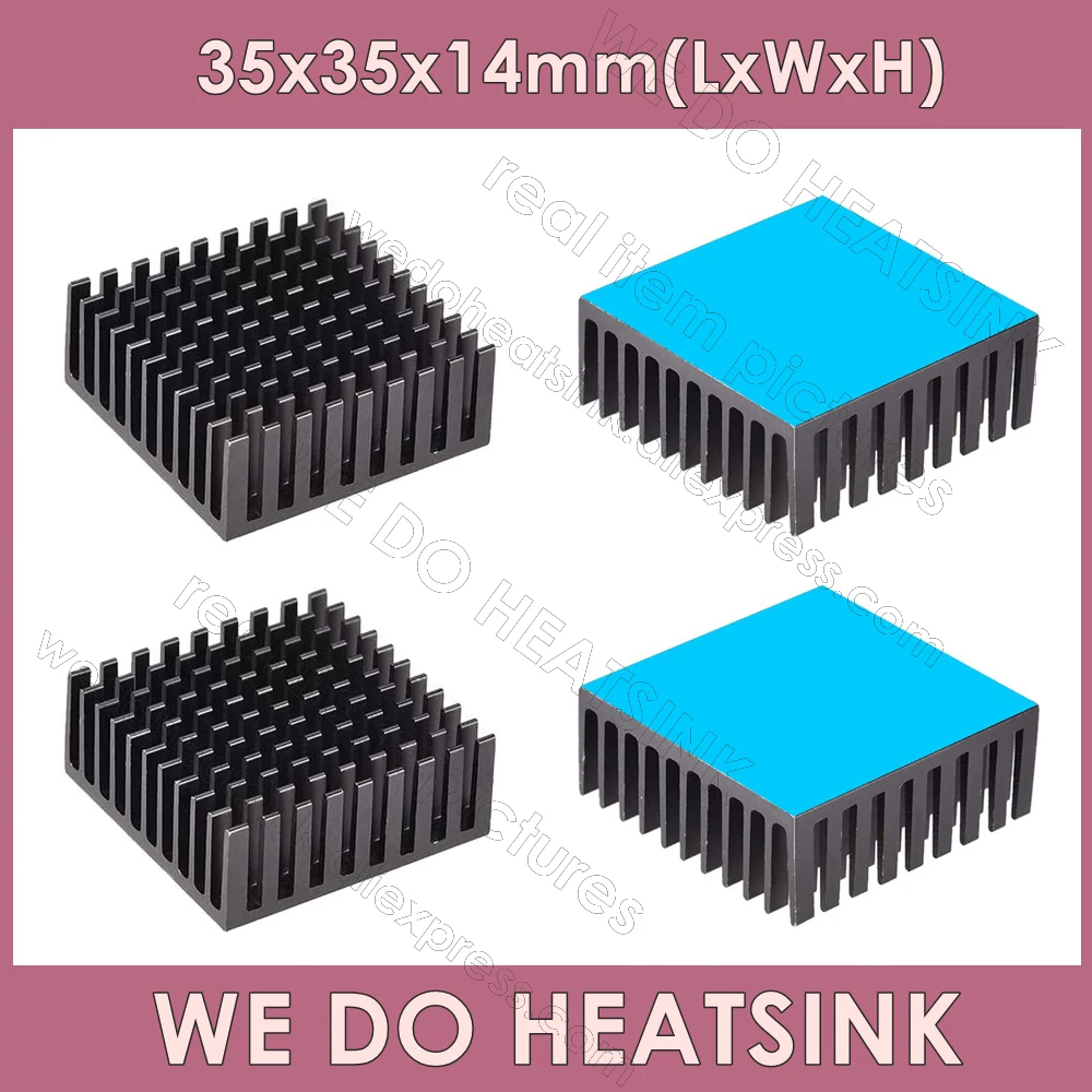 

WE DO HEATSINK 35x35x14mm Without or With Thermal Pad Electronics Integrated Circuit Heat Dissipation Aluminum Heatsink