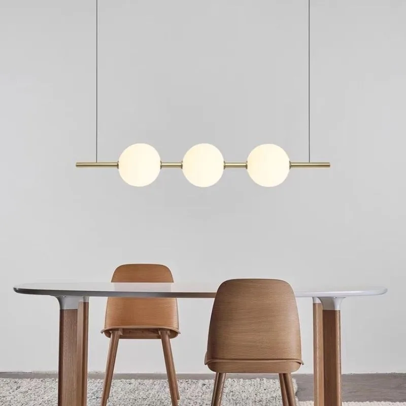 Nordic Minimalist Luxury Magic Bean Spherical Linear Pendant Light Creative for Bar Reception Dining Table Room Decor LED