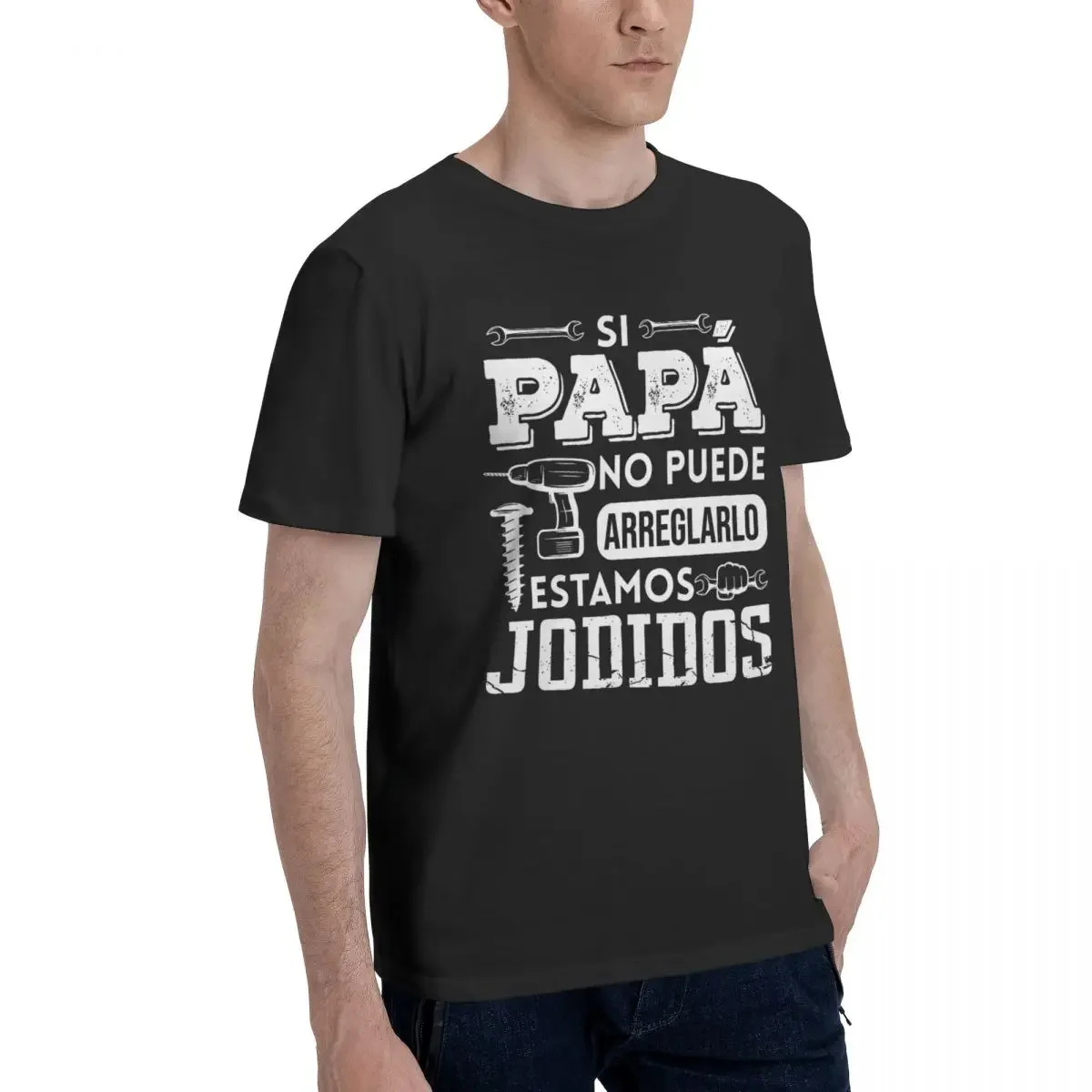 If Dad Can't Fix It We're Screwed T Shirt Retro Spanish Father Papa Gift T Shirt Summer Mens Women T Shirts