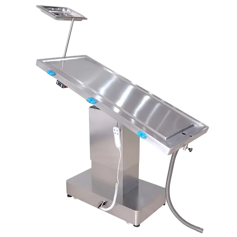 

Heavy Duty All Stainless Steel Electric Lifting Vet Tables - With Recessed Drainage Table - Veterinary Operating Table