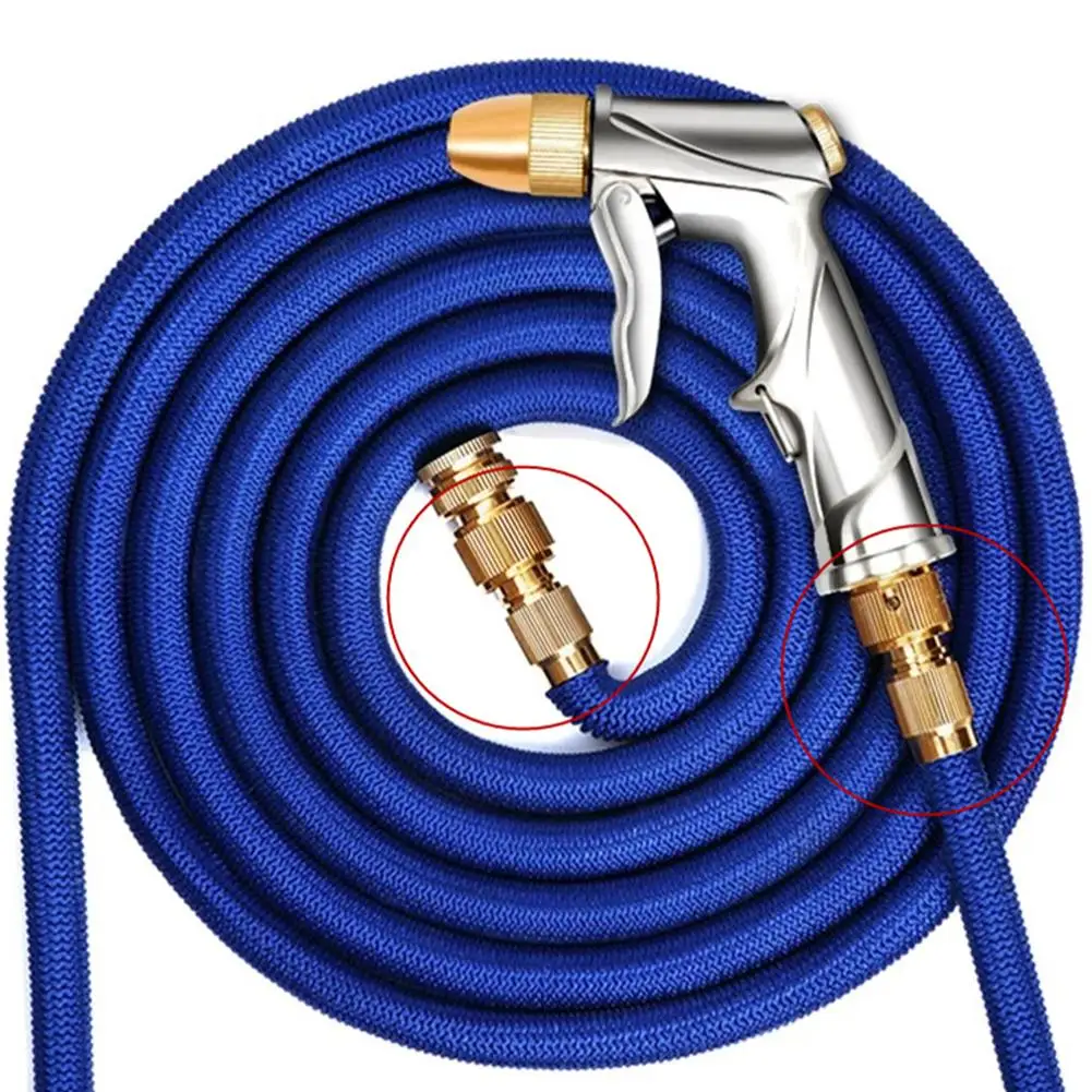 Adattatore di riparazione del tubo flessibile espandibile da 2 pezzi raccordo per tubo da giardino connettore per tubo flessibile in ottone per sistema di irrigazione tubo dell'acqua del rubinetto Quick Cou P0r1