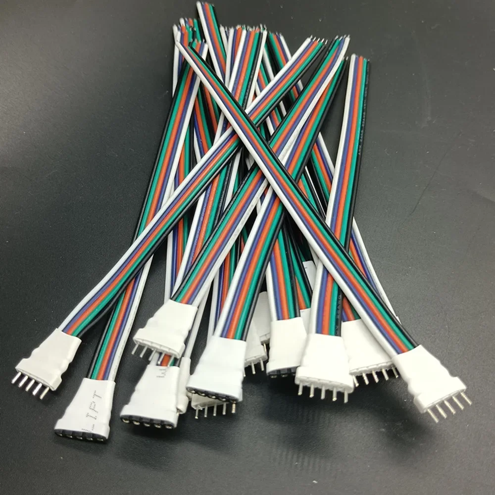 10-100pcs/lot LED Strip 5 Pin Connector Male Female  RGBW Wire 5P Cable 22AWG 5 Colors for 12V running strip RGB Extension