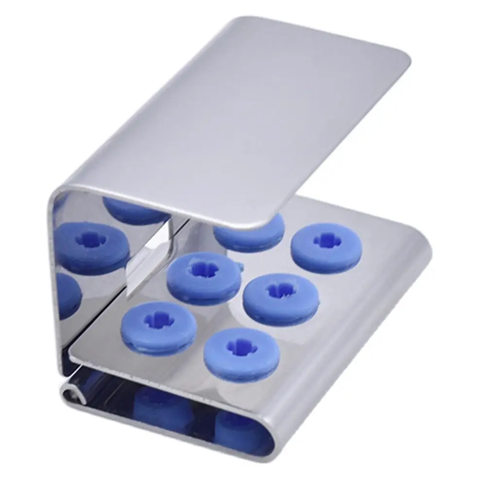 6 Holes Dental Ultrasonic Scaler Tips Holder Stand Disinfection Storage Box Fit Dentistry Equipment EMS NSK Satelec Sirona DTE